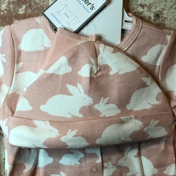 Carter's 3-Piece Bunny Babysoft Take-Me-Home Set (6 Months) Pink and White - Picture 4 of 7
